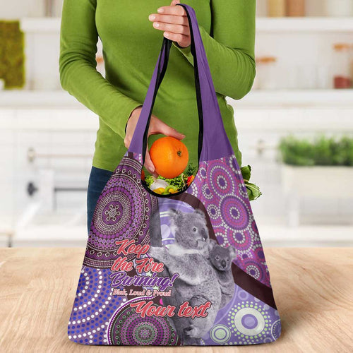 Personalised Australia Koala NAIDOC 2024 Grocery Bag Keep the Fire Burning