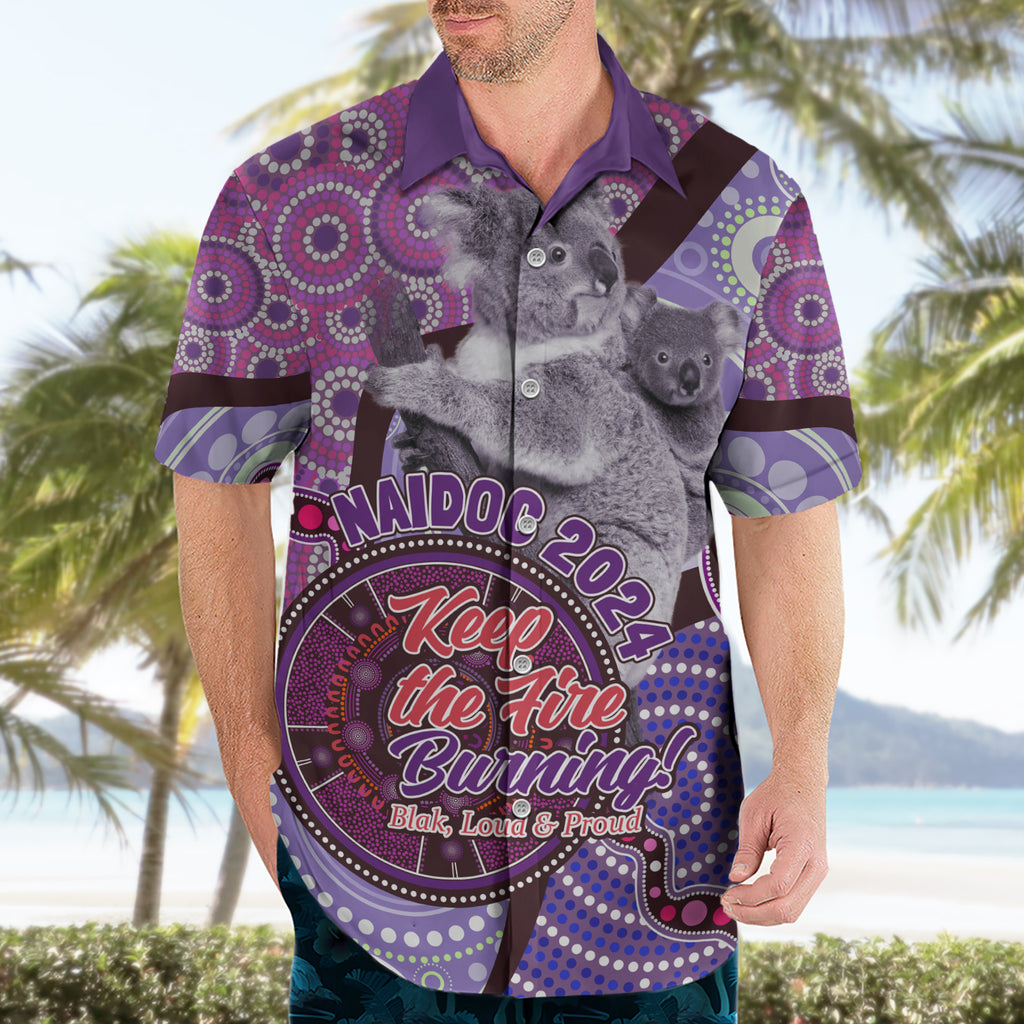 Personalised Australia Koala NAIDOC 2024 Hawaiian Shirt Keep the Fire Burning
