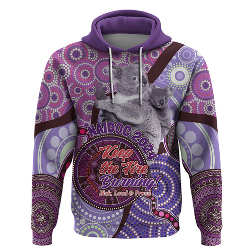 Personalised Australia Koala NAIDOC 2024 Hoodie Keep the Fire Burning
