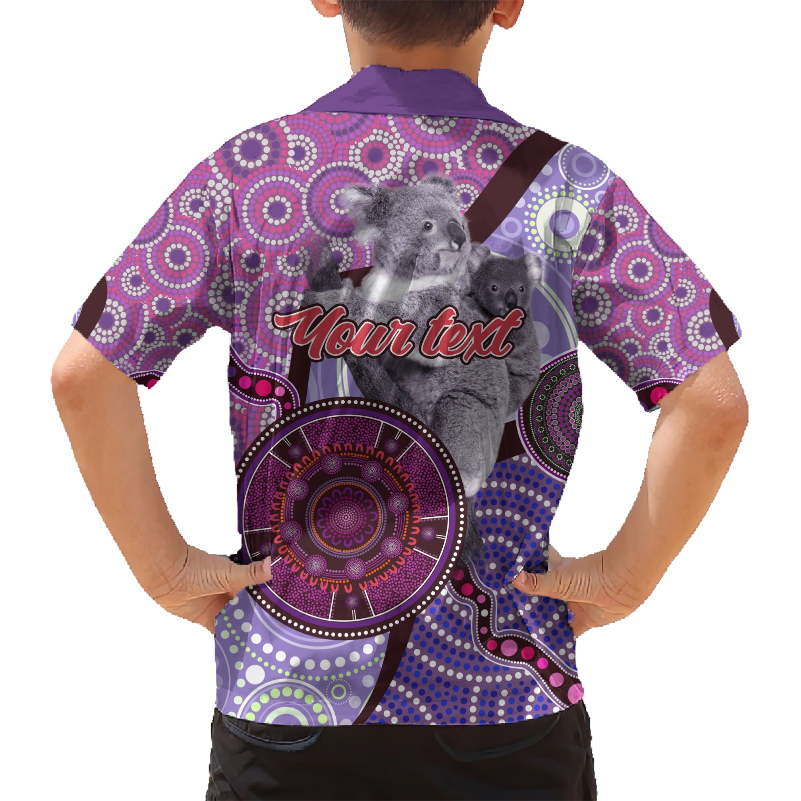 Personalised Australia Koala NAIDOC 2024 Kid Hawaiian Shirt Keep the Fire Burning