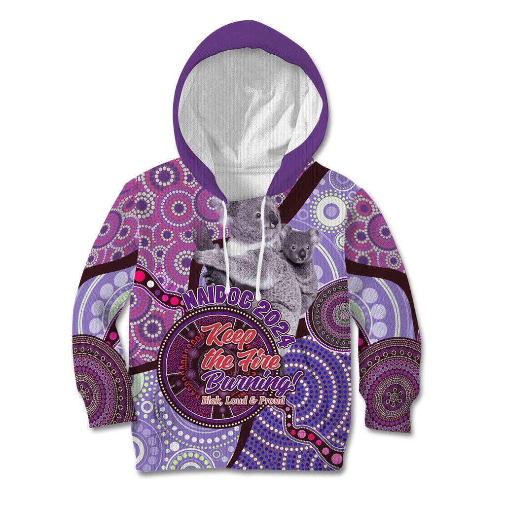 Personalised Australia Koala NAIDOC 2024 Kid Hoodie Keep the Fire Burning