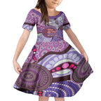 Personalised Australia Koala NAIDOC 2024 Kid Short Sleeve Dress Keep the Fire Burning