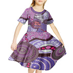 Personalised Australia Koala NAIDOC 2024 Kid Short Sleeve Dress Keep the Fire Burning