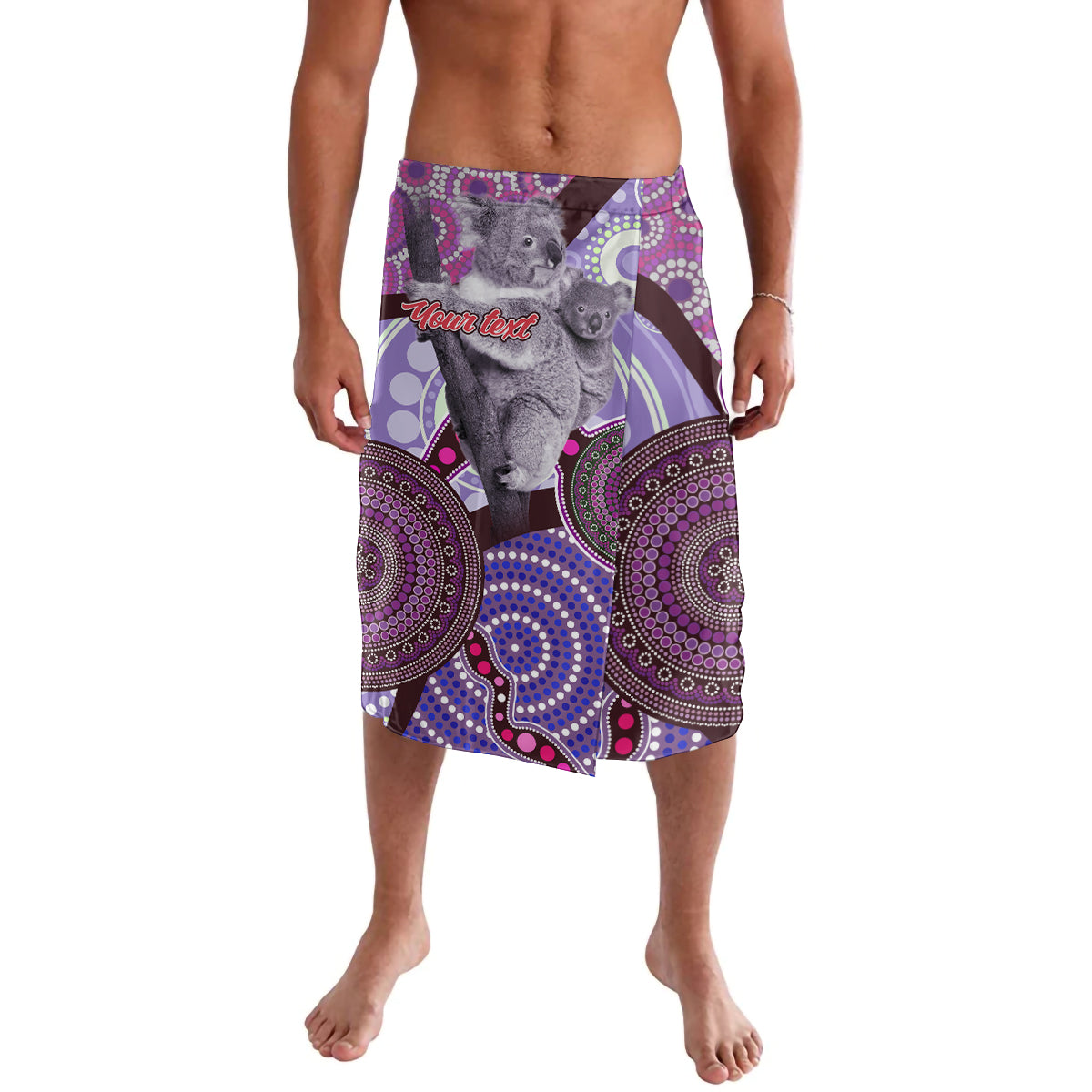 Personalised Australia Koala NAIDOC 2024 Lavalava Keep the Fire Burning