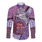 Personalised Australia Koala NAIDOC 2024 Long Sleeve Button Shirt Keep the Fire Burning