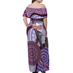 Personalised Australia Koala NAIDOC 2024 Off Shoulder Maxi Dress Keep the Fire Burning