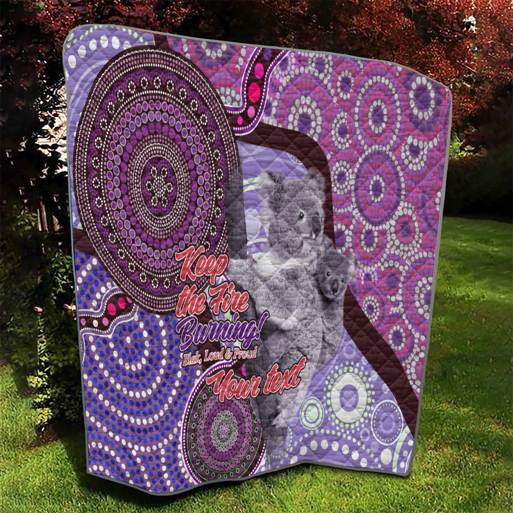 Personalised Australia Koala NAIDOC 2024 Quilt Keep the Fire Burning
