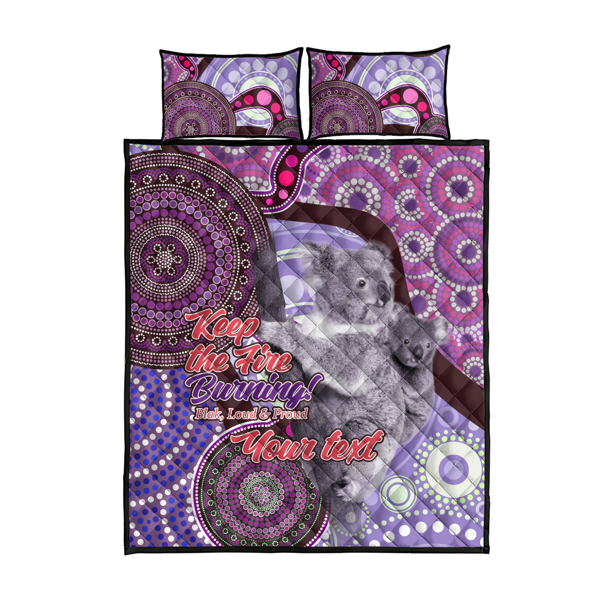 Personalised Australia Koala NAIDOC 2024 Quilt Bed Set Keep the Fire Burning