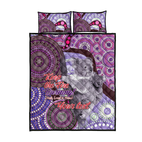 Personalised Australia Koala NAIDOC 2024 Quilt Bed Set Keep the Fire Burning