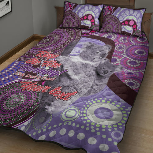 Personalised Australia Koala NAIDOC 2024 Quilt Bed Set Keep the Fire Burning
