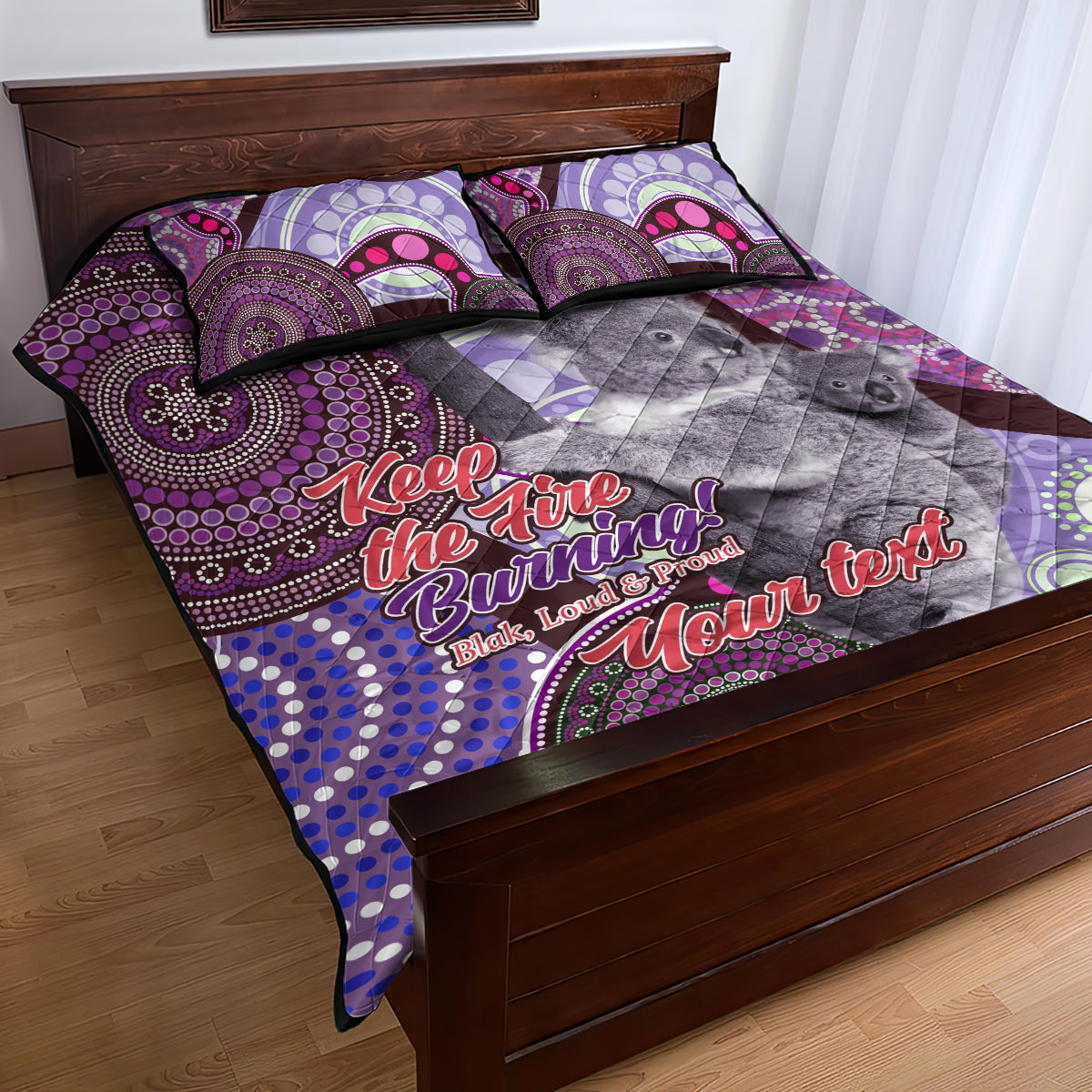 Personalised Australia Koala NAIDOC 2024 Quilt Bed Set Keep the Fire Burning