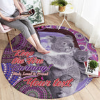 Personalised Australia Koala NAIDOC 2024 Round Carpet Keep the Fire Burning