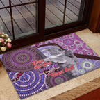 Personalised Australia Koala NAIDOC 2024 Rubber Doormat Keep the Fire Burning