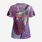 Personalised Australia Koala NAIDOC 2024 Scrub Top Keep the Fire Burning - Aussie Hoodie