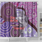 Personalised Australia Koala NAIDOC 2024 Shower Curtain Keep the Fire Burning