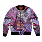 Personalised Australia Koala NAIDOC 2024 Sleeve Zip Bomber Jacket Keep the Fire Burning