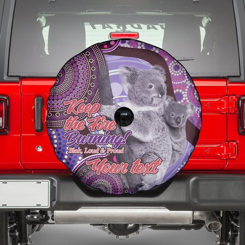 Personalised Australia Koala NAIDOC 2024 Spare Tire Cover Keep the Fire Burning