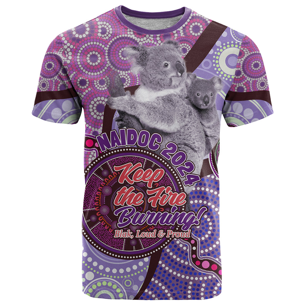 Personalised Australia Koala NAIDOC 2024 T Shirt Keep the Fire Burning