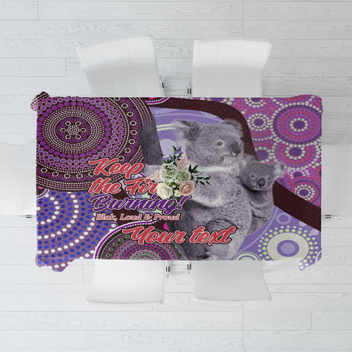 Personalised Australia Koala NAIDOC 2024 Tablecloth Keep the Fire Burning