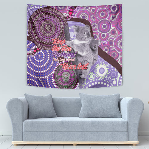 Personalised Australia Koala NAIDOC 2024 Tapestry Keep the Fire Burning