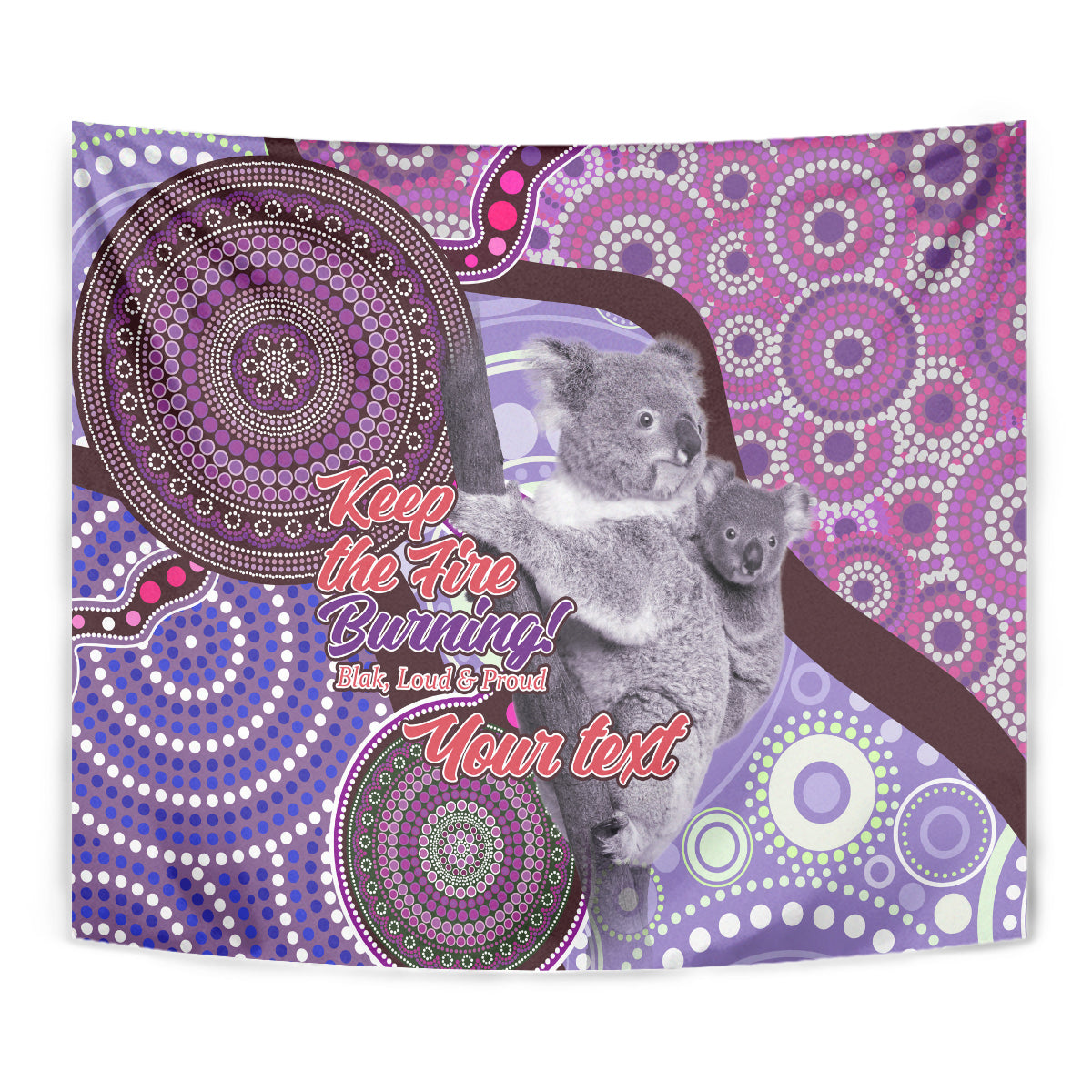 Personalised Australia Koala NAIDOC 2024 Tapestry Keep the Fire Burning
