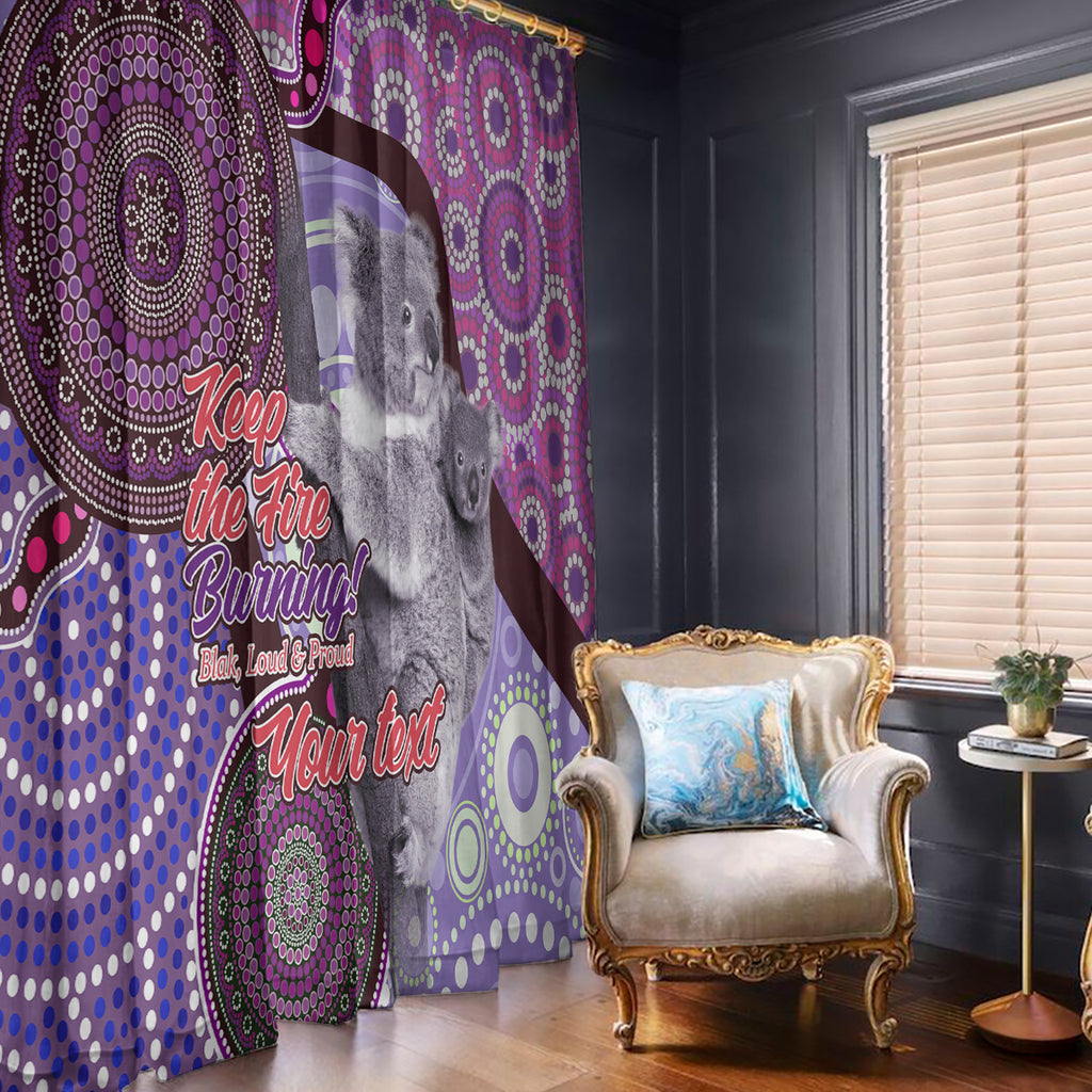 Personalised Australia Koala NAIDOC 2024 Window Curtain Keep the Fire Burning