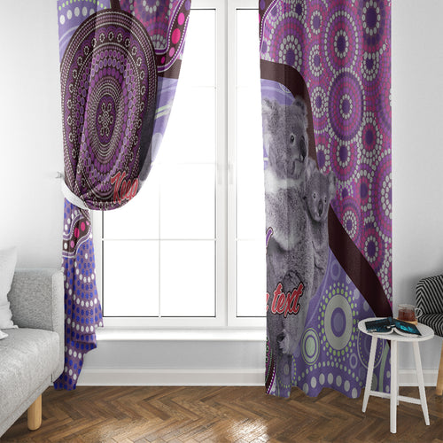 Personalised Australia Koala NAIDOC 2024 Window Curtain Keep the Fire Burning