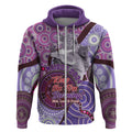 Personalised Australia Koala NAIDOC 2024 Zip Hoodie Keep the Fire Burning