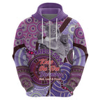 Personalised Australia Koala NAIDOC 2024 Zip Hoodie Keep the Fire Burning