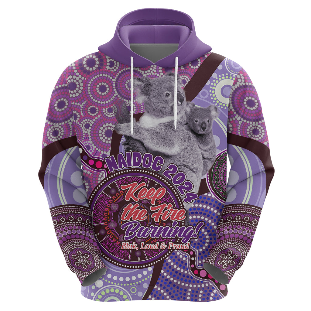Personalised Australia Koala NAIDOC 2024 Zip Hoodie Keep the Fire Burning