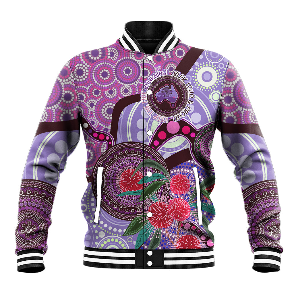 Personalised Australia NAIDOC 2024 Baseball Jacket Keep the Fire Burning Hakea Flowers