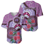 Personalised Australia NAIDOC 2024 Baseball Jersey Keep the Fire Burning Hakea Flowers