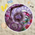 Personalised Australia NAIDOC 2024 Beach Blanket Keep the Fire Burning Hakea Flowers