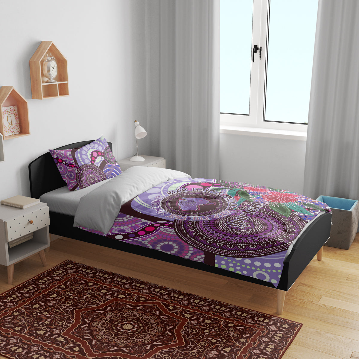 Personalised Australia NAIDOC 2024 Bedding Set Keep the Fire Burning Hakea Flowers