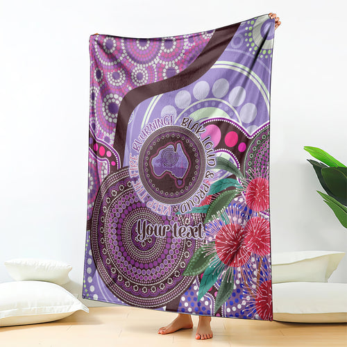 Personalised Australia NAIDOC 2024 Blanket Keep the Fire Burning Hakea Flowers