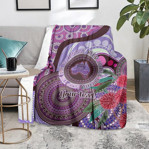 Personalised Australia NAIDOC 2024 Blanket Keep the Fire Burning Hakea Flowers