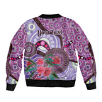 Personalised Australia NAIDOC 2024 Bomber Jacket Keep the Fire Burning Hakea Flowers