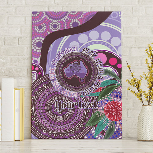 Personalised Australia NAIDOC 2024 Canvas Wall Art Keep the Fire Burning Hakea Flowers