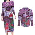Personalised Australia NAIDOC 2024 Couples Matching Long Sleeve Bodycon Dress and Long Sleeve Button Shirt Keep the Fire Burning Hakea Flowers