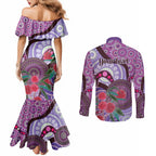 Personalised Australia NAIDOC 2024 Couples Matching Mermaid Dress and Long Sleeve Button Shirt Keep the Fire Burning Hakea Flowers