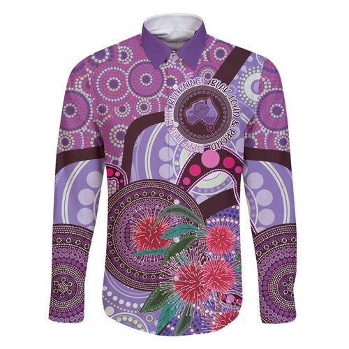 Personalised Australia NAIDOC 2024 Family Matching Off Shoulder Short Dress and Hawaiian Shirt Keep the Fire Burning Hakea Flowers
