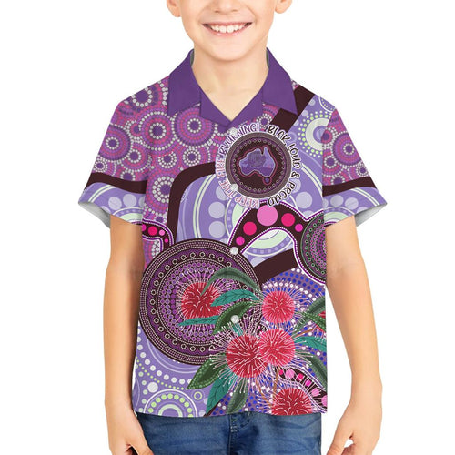 Personalised Australia NAIDOC 2024 Family Matching Off Shoulder Short Dress and Hawaiian Shirt Keep the Fire Burning Hakea Flowers