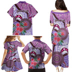 Personalised Australia NAIDOC 2024 Family Matching Puletasi and Hawaiian Shirt Keep the Fire Burning Hakea Flowers