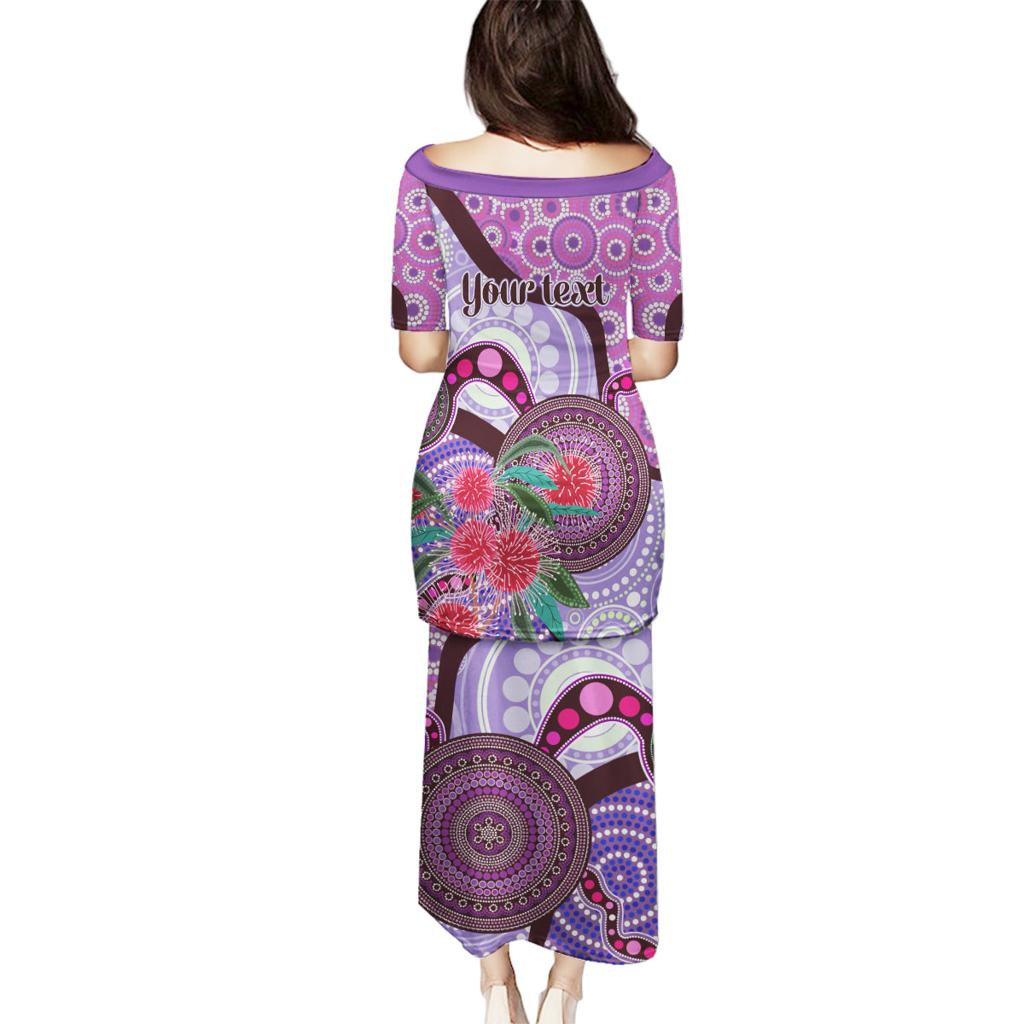 Personalised Australia NAIDOC 2024 Family Matching Puletasi and Hawaiian Shirt Keep the Fire Burning Hakea Flowers
