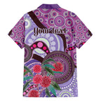 Personalised Australia NAIDOC 2024 Family Matching Short Sleeve Bodycon Dress and Hawaiian Shirt Keep the Fire Burning Hakea Flowers