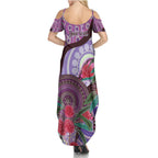 Personalised Australia NAIDOC 2024 Family Matching Summer Maxi Dress and Hawaiian Shirt Keep the Fire Burning Hakea Flowers