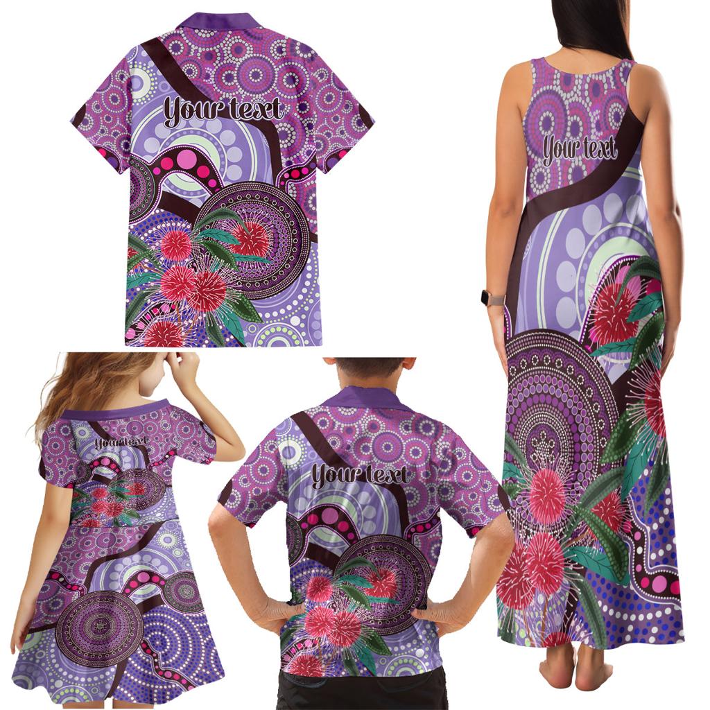 Personalised Australia NAIDOC 2024 Family Matching Tank Maxi Dress and Hawaiian Shirt Keep the Fire Burning Hakea Flowers