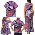 Personalised Australia NAIDOC 2024 Family Matching Tank Maxi Dress and Hawaiian Shirt Keep the Fire Burning Hakea Flowers