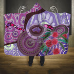 Personalised Australia NAIDOC 2024 Hooded Blanket Keep the Fire Burning Hakea Flowers