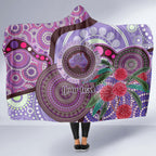 Personalised Australia NAIDOC 2024 Hooded Blanket Keep the Fire Burning Hakea Flowers